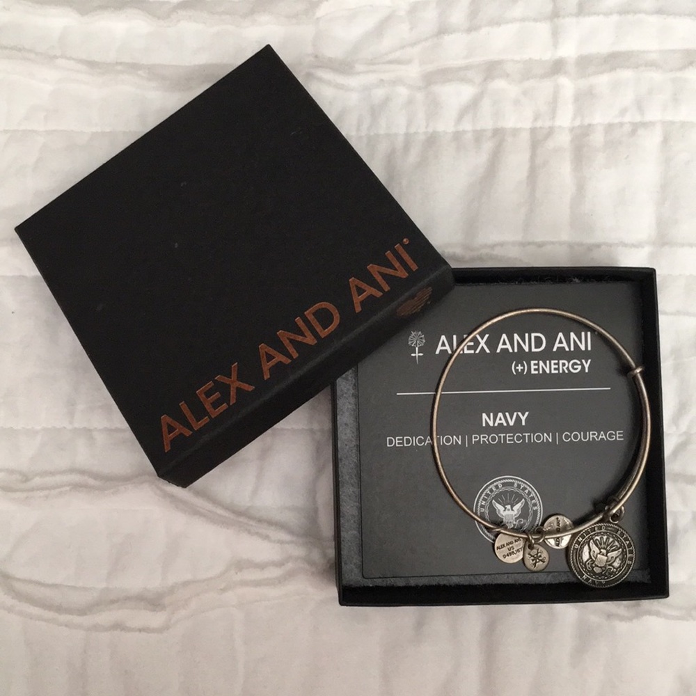 Alex & Ani silver Navy bracelet